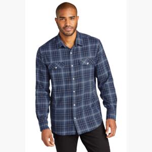 Long Sleeve Ombre Plaid Shirt Thumbnail