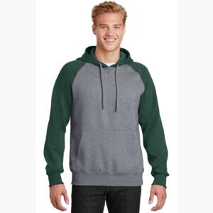 Raglan Colorblock Pullover Hooded Sweatshirt Thumbnail