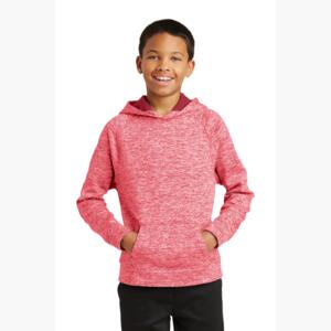 Youth PosiCharge ® Electric Heather Fleece Hooded Pullover Thumbnail