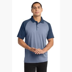 PosiCharge ® RacerMesh ® Raglan Heather Block Polo Thumbnail