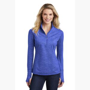Women's Sport Wick ® Stretch Reflective Heather 1/2 Zip Pullover Thumbnail