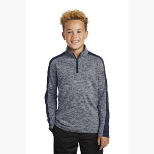 Youth PosiCharge ® Electric Heather Colorblock 1/4 Zip Pullover Thumbnail