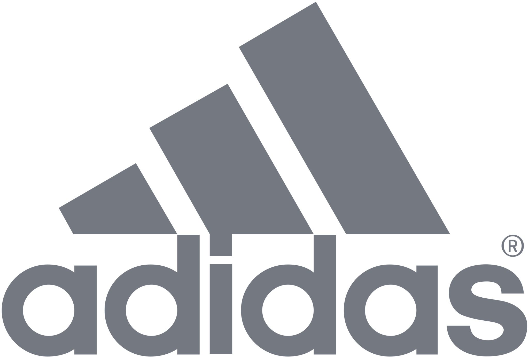 Grey-scale Adidas logo under brand partners section.