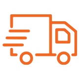 Icon depicting a fast-moving shipping truck, symbolizing our speedy and reliable delivery services