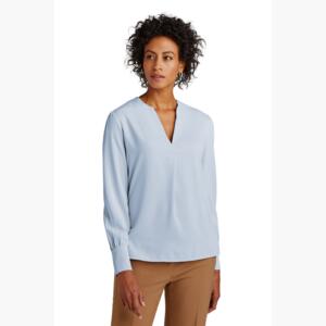 Women's Open Neck Satin Blouse Thumbnail