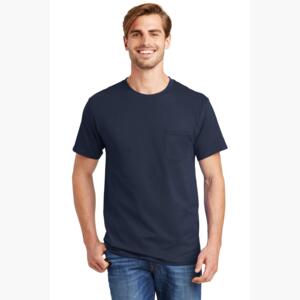 Authentic 100% Cotton T Shirt with Pocket Thumbnail