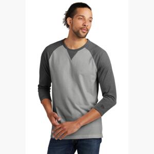 Sueded Cotton Blend 3/4 Sleeve Baseball Raglan Tee Thumbnail